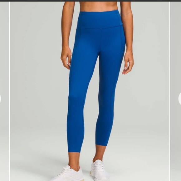 lululemon athletica Pants - Lululemon Fast and Free High-Rise Tight 25" *Nulux Size 6 NWOT Symphony Blue